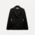 Lapel Black Long Overcoat Slim High Waist Full Sleeve Single Breasted Shoulder Pad Coat New Spring Commute Outwear