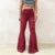 Lace Sheer Flare Pant Hollow Out Lady Vacation Long Trousers Female Spring Elastic High Waist New