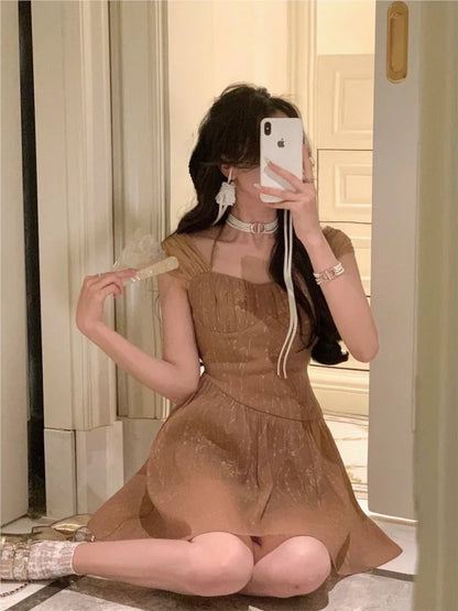 Midi Dress for Summer New Prom Evening Party Vestidos Female Clothing Office Dresses
