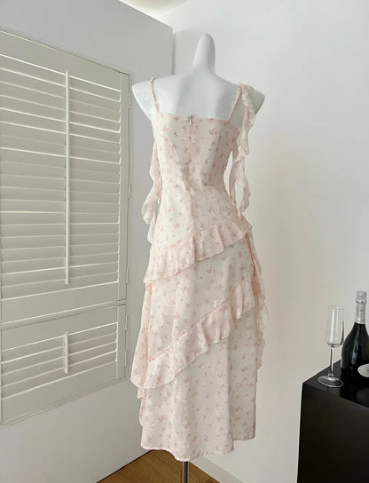 Summer Mini Dress Chiffon Fairy Frock Onepiece Coquette Shoujo Girl Evening Party 2000s Aesthetic Korean Sundress