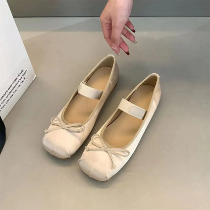 Bowbottom Ballet Shoes Dance Shoes New French Mary Jane Shoes in Autumn