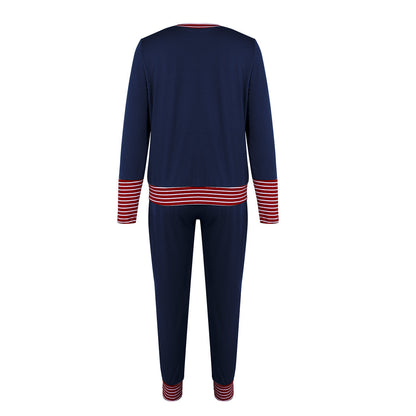 Merry Christmas Pajamas Set Matching Set Full Sleeve Tops+pants 2 Pieces