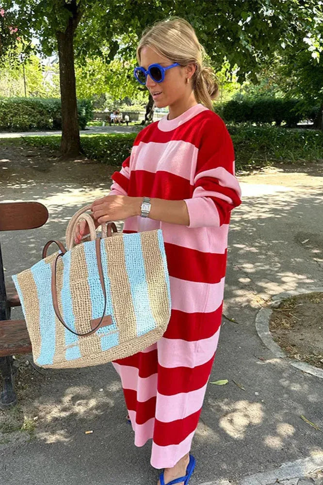Striped Midi Dress