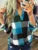 Spring Autumn Style Blouses Shirts Lady Long Sleeve V-neck Plaid Printed Blusas Tops Df5006