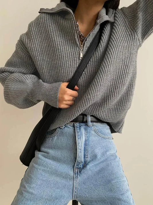 Zip Up Comfy Sweater