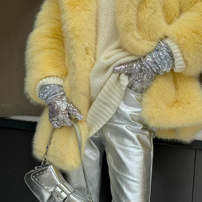 Winter Faux Fur Coat Thicken Warm Overcoat Outerwear Hot Long Fox Fur Jacket