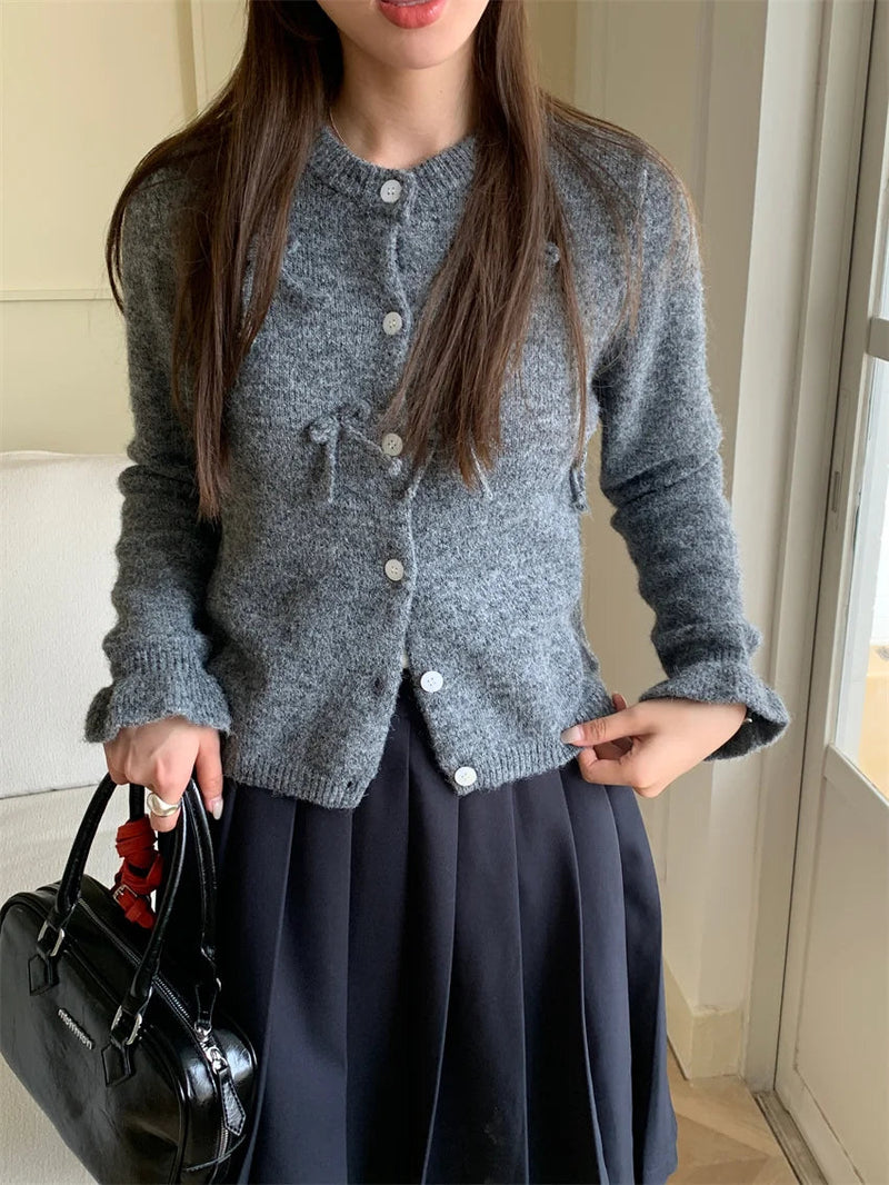 Sweet Coats Loose Office Lady Soft Autumn Ol Sweaters Knitted New Slim Daily