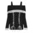 Outfits Harajuku Cosplay Sweater Kawaii Lace Trim Off Shoulder Pullovers Y2k Aesthetic Long Sleeve Jumpers