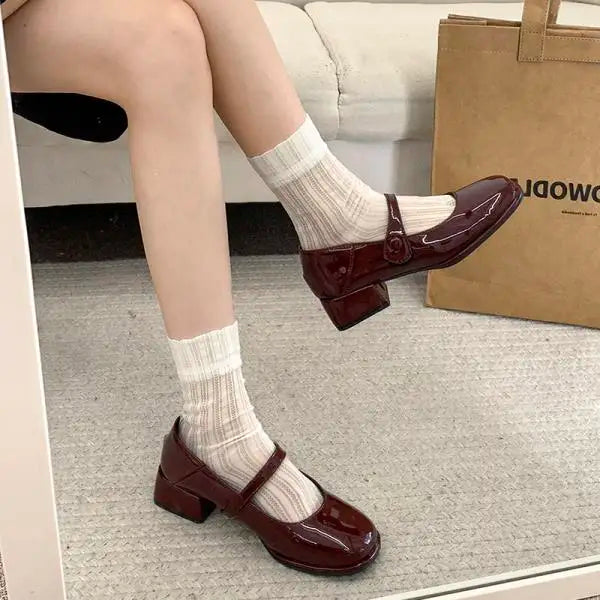 Shoes Woman Oxfords Allmatch British Style Female Footwear New Leather Preppy Dress Summer Retro Med Spring Mary Janes