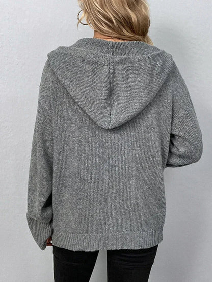 Cardigan Hooded Sweater Autumn Winter Korean Loose Oversize Long Sleeve Top Jumper Sweater Clothing