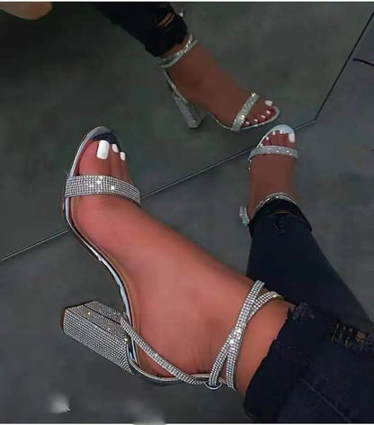 Pumps Transparent High Heels Pointed Toe Slipon Wedding Party Brand Shoes for Lady Pvc