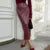 Burgundy Red Leather Skirt Slim Fit Hip Package Split Skirts Female Autumn Winter Commuting High Street Outwear
