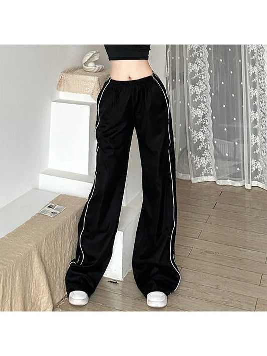 Woman Old Money Pants Aesthetics Trousers 90s Sweatpants Cargo Hiphop Pants Hiking Pant Tunic Drawstring