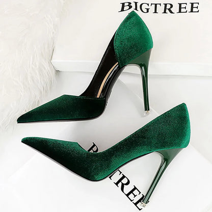 Shoes Purple Pumps Design Suede High Heels Party Shoes Stilettos Lady Heels Pumps Shoes Large Size 43