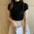 Tops and Blouses Summer Short Sleeve Blouse Blusas Mujer De Moda Turtleneck Knitted Blouse Shirt Tops