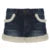 Kawaii Fluffy Trim Mini Jeans Gentle Sweet Style Pants All-match Blue Short Design