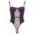 Lace Trim Bow Halter Rompers Hotsweet Patchwork Purple Bodysuit S New