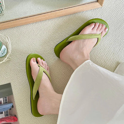 Summer Candy Color Slipper Slip on Flip Flop Shoes Soft Flat Heel Outdoor Beach Slide New Woman