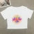Europe and the United States Street New Print Season Art Text Short Sleeve Y2k ’s T-shirt Vest Halter
