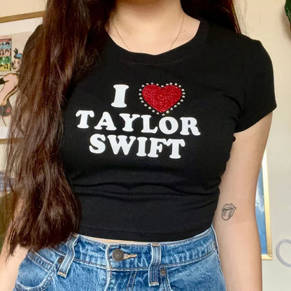 New Printed T-shirt, Fashionable Short Sleeved Top, Y2k Summer Electronic Girl T-shirt, ’s Clothing