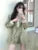Korean Two-piece Skirt Set Single Breasted Blazer Coat + Pleated Mini Skirt Autumn Office Lady Suits