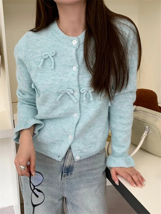 Sweet Coats Loose Office Lady Soft Autumn Ol Sweaters Knitted New Slim Daily