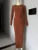 Fall Winter New Knitted Long Dress Female Slinky High Waist Rib Sweater Bodycon Dresses Lady Holiday Party Outfits