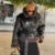 Patchwork Leather Sheepskin Coat Lapel Lace Up Long Sleeve Thick Warm Jacket Winter New Thick