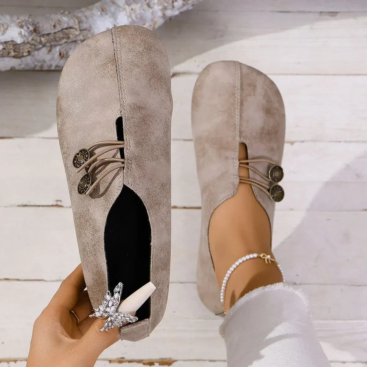 Jodi - Soft Suede Footcare Loafers