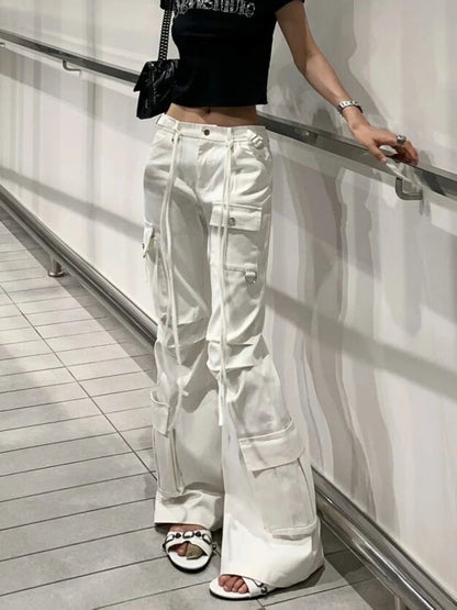 Woman New Trend Pants Aesthetics Trousers Kpop Sweatpants Gyaru Cargo Pants Bf Style Bell Allmatch Bottoms Hiking Pant Y2k