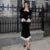 Square Collar Long Dresses Puff Sleeve Lace Patchwork Maxi Dress Female Spring Street Evening