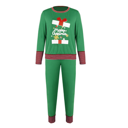 Merry Christmas Pajamas Set Matching Set Full Sleeve Tops+pants 2 Pieces