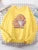 Cat Is Looking at the Cup Sweatshirt Female Fleece Hoody Crewneck Hoodies Pullover Oversize Sportswear