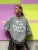 Pink Letter Design Washed T Shirt Cotton T-shirts Soft Mineral Tees Girl Loose Female Tee Tops Y2k