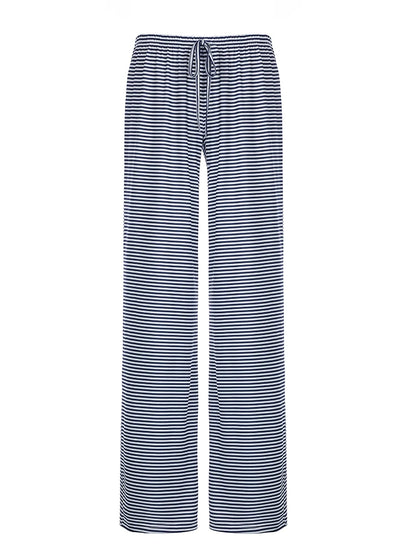 Stripe Drawstring Elastic Low Waist Baggy Sweatpants Loose Straight Leg Pants Leisure Summer Trousers