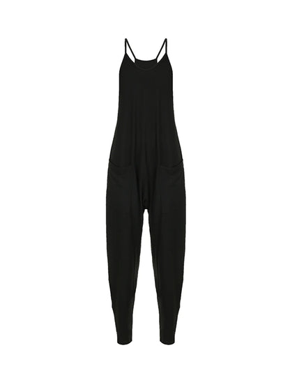 Hippie Baggy Pockets Strappy Rompers Jumpsuits
