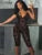 Lace Playsuits Cross Spaghetti Strap Backless Low Neck Trim Sheer Slim Rompers Mujer Midnight One Piece