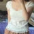 Kawaii Bow Lace Trim T-shirt Striped Patchwork Slim Fit Crop Top Y2k Aesthetic Fairy Grunge Retro Pullover Tees