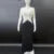Deep V-neck Patchwork Long Dress Pleated Sleeveless Slim Fit Dresses Female Spring Street Office
