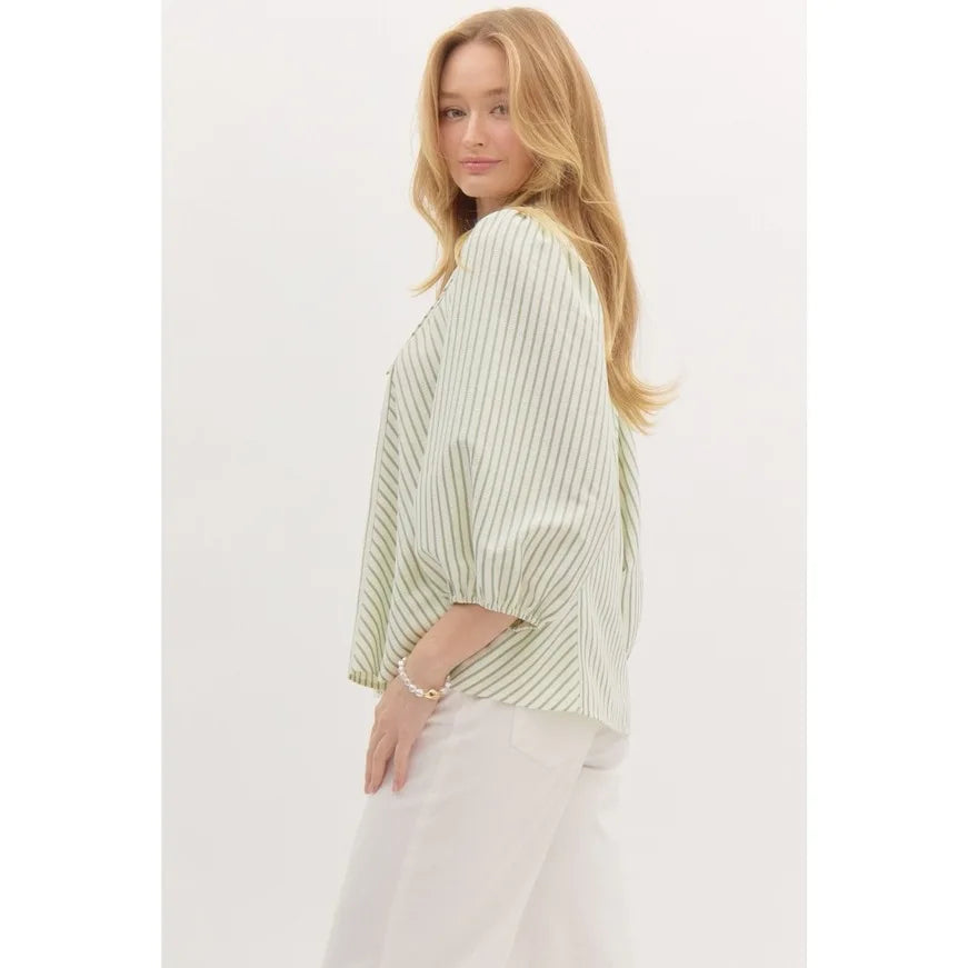 Loose Striped Oversized Blouse