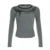 Chain Print O-neck Long Sleeve Blouses Gothic Punk Autumn Basic Top Tees