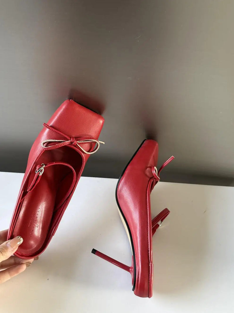 Ballerinas Shoes High Heels Mules Square Toe Slingback 39 Wedding White Summer Brand Shoes Sandals