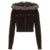 Autumn Velvet Short ��s Coat Zipper Faux Collar Hooded Simple All-match Jackets New