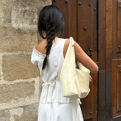 Lace Bow Sleeveless Short Tank Top for Deep V Neck Button Patchwork Female White Cardigan Top Summer New