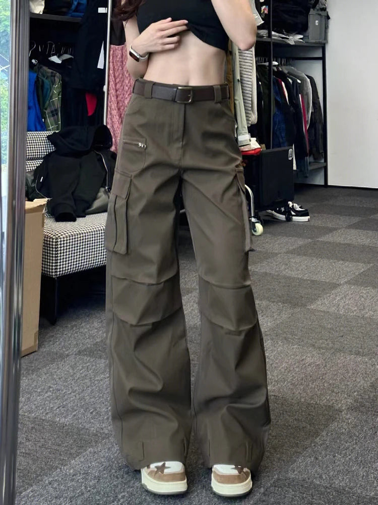 Woman Baggy Jeans Low Waist Denim Straight Leg Pants Color Floorlength Daily Cozy Korean Sweet Ins