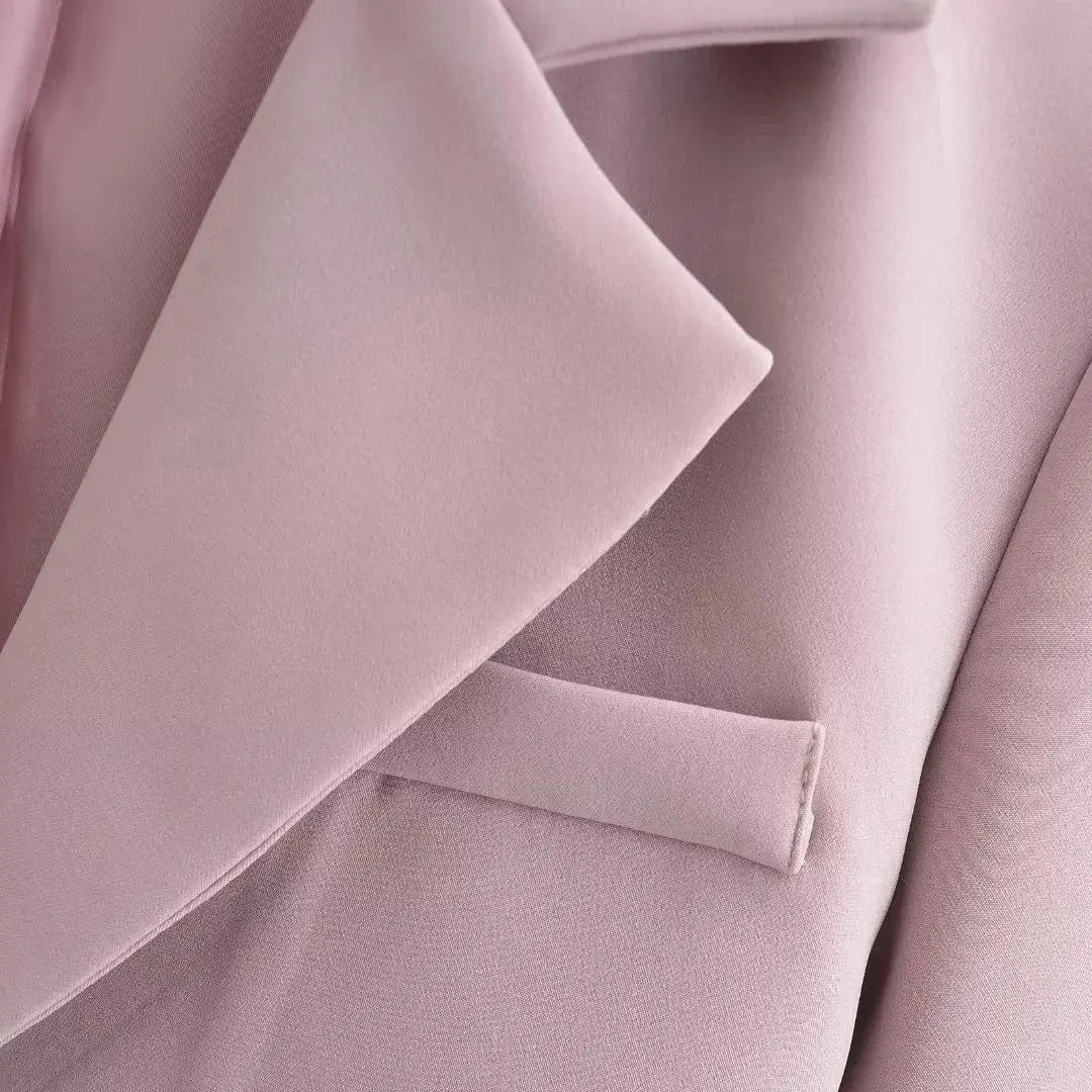 Autumn Notched Collar Open Stitching Blazer Full Sleeve High Waist Short Suit Cool Girl Coat Outwear
