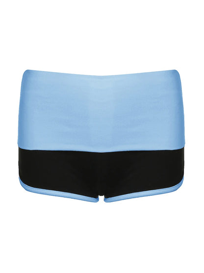 Contrast Pachwork Slim Shorts