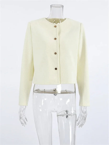 Long Sleeve Cardigan Coat for Patchwork Slim Cropped Top ’s Outwear New