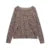 Leopard Knit Pullover Loose Round Neck Long Sleeves Sweater Tops Spring Summer Lady Y2k