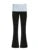 Contrast Binding Waist Slim Basic Flared Pants for American Retro Skinny Sports Jogging Sweatpants